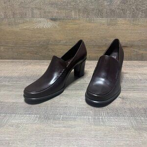 Franco Sarto Nolan Brown Leather Pump Women's Size 7.5